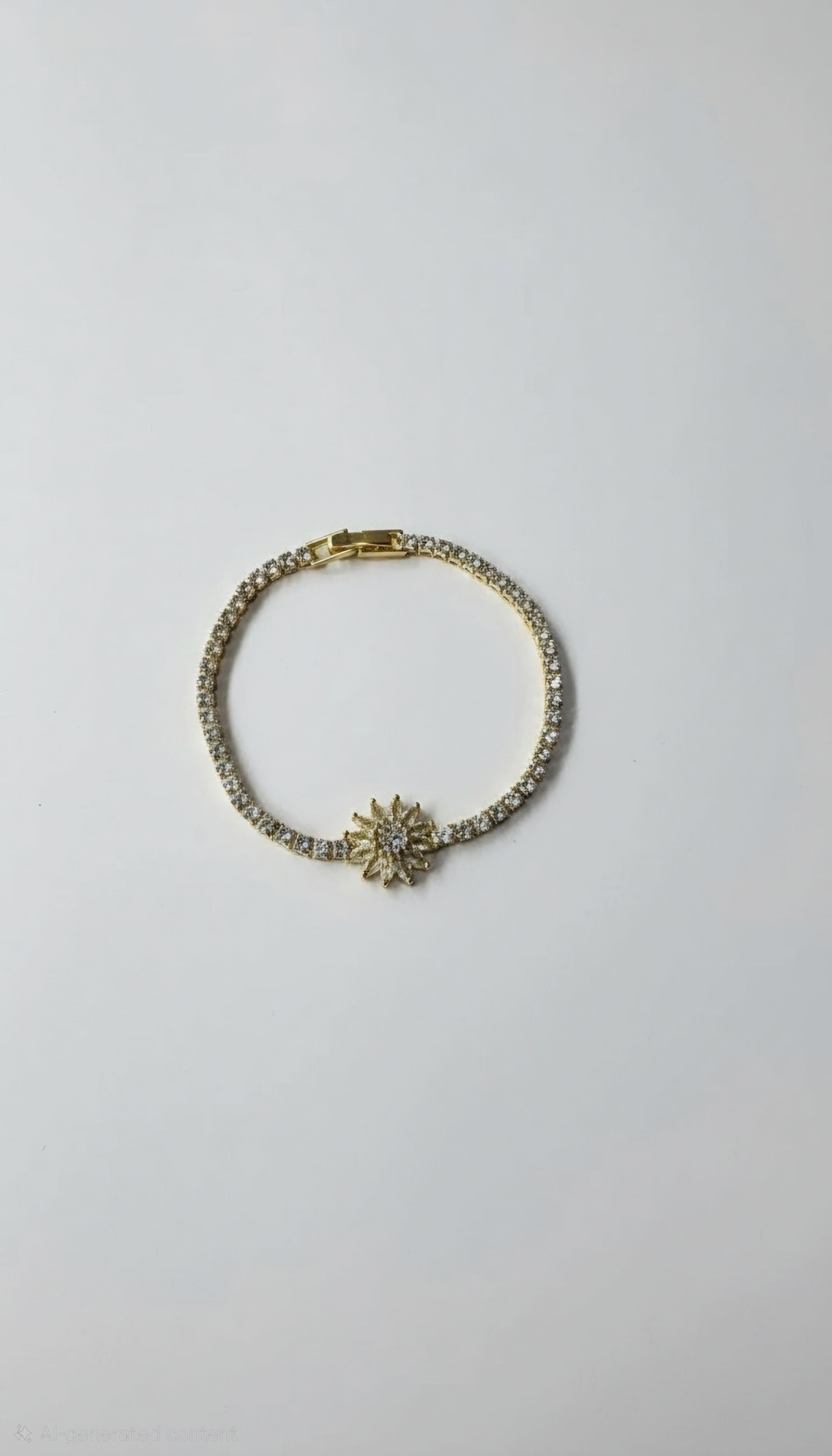 Crystal Flower Tennis Bracelet